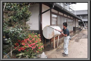安曇野市の住宅/外壁塗装　木部　軒天軒天　高圧洗浄工事画像