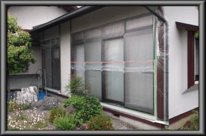 松本市の住宅/外壁塗装　下塗り塗装工事画像.1
