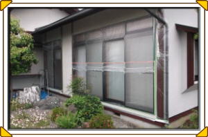 松本市の住宅/外壁塗装　１回目の塗装工事画像.1