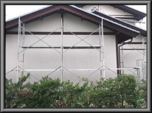 安曇野市の住宅/外壁塗装　下塗り塗装工事画像.1