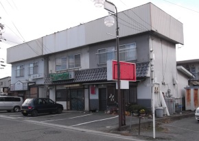 松本市の店舗/外壁塗装工事前画像