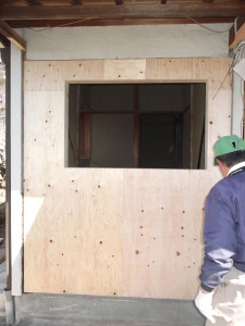 住宅/お風呂改装リフォーム　大工 窓枠下地工事