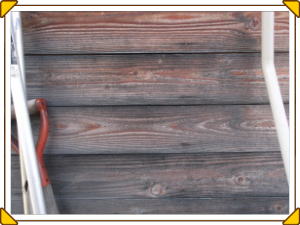 池田町の住宅/外壁木板塗装工事前画像.3