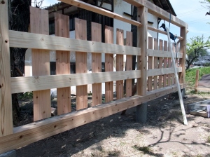 北安曇郡生坂村の木製 板塀　板張り工事画像.1
