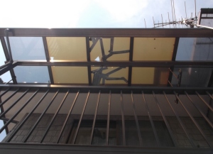 安曇野市の住宅/テラス ポリカ カーポネート取り換え工事前画像