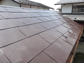 松本市の物置/トタン屋根塗装工事 完成画像