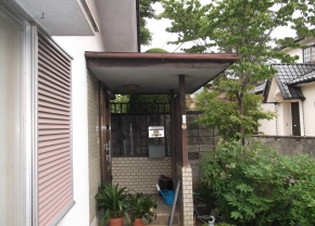  松本市の外壁塗装　雨樋交換工事前 画像.1