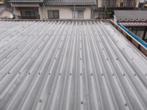 松本市の住宅/折板 屋根（遮熱）塗装 高圧洗浄 画像.1