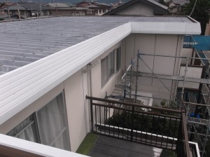 松本市の住宅/パラペット塗装工事前画像.1