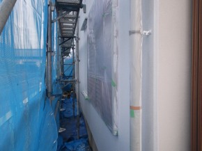 松本市の住宅/外壁塗装　下塗り塗装工事画像.1