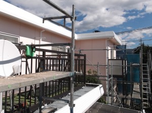 松本市の住宅/外壁塗装　パラペット塗装工事完成画像.1