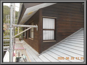 安曇野市の住宅/屋根塗装　仮設足場設置 画像.1