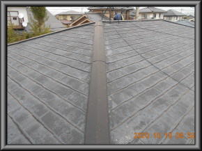 長野県 安曇野市の住宅/屋根葺き替え（カバー工法）GMルーフ張り工事 前画像