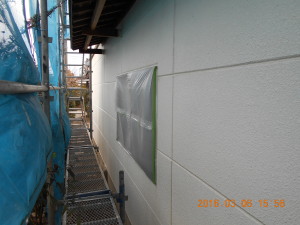 安曇野市の住宅/外壁塗装　養生工事画像.1