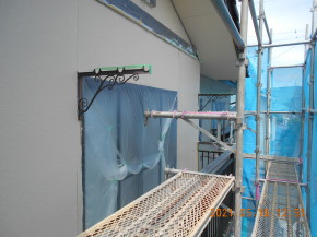  長野県 安曇野市住宅/2F 外壁塗装 上塗り塗装工事 画像.1