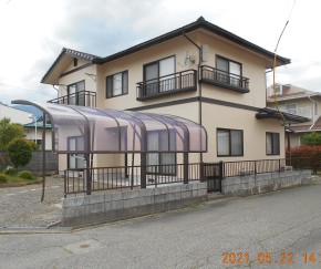 長野県 安曇野市の住宅/外壁塗装 軒天塗装 基礎塗装 破風塗装 雨樋塗装 工事完成画像