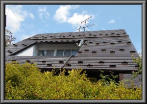 安曇野市の2Fトタン屋根塗装工事完成画像