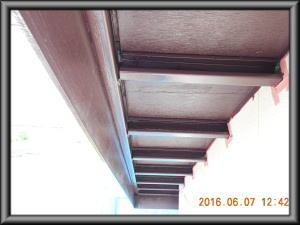 安曇野市の倉庫/外壁サイディング塗装　軒天　鉄骨塗装工事完成画像