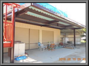 安曇野市の倉庫/外壁サイディング塗装　鉄骨塗装工事完成画像