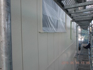 安曇野市の倉庫/外壁サイディング塗装　２回目の塗装工事画像