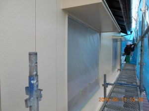 安曇野市の倉庫/外壁サイディング塗装 2回目の塗装工事画像.1