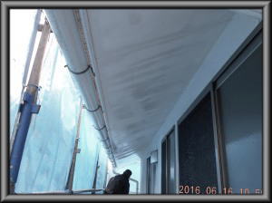 安曇野市の住宅2Ｆ/外壁　高圧洗浄工事画像.1