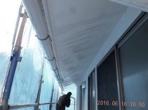 安曇野市の住宅/外壁塗装　高圧洗浄工事画像.1