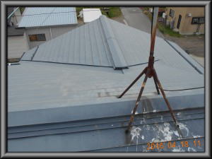 安曇野市の住宅/2Ｆ屋根塗装工事前画像