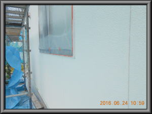 安曇野市の住宅2Ｆ/外壁塗装　下塗り塗装工事画像.1