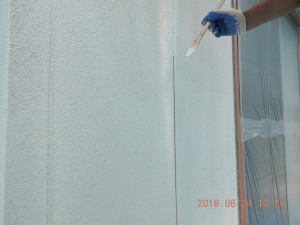 安曇野市の住宅/外壁塗装　溝塗装工事画像