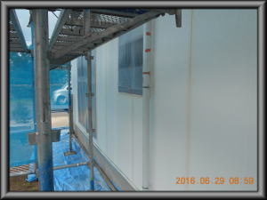 安曇野市の住宅/外壁塗装1Ｆ　溝塗装工事画像