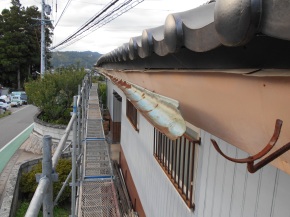 長野県安曇野市の住宅/雨樋交換工事 前 画像
