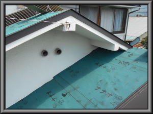 大町市の住宅/屋根葺き替え　（カバー工法）　ガルバリウム鋼板工事画像