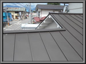 大町市の住宅/屋根葺き替え　（カバー工法）　工事完成画像