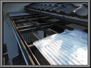 大町市の住宅/トタン屋根葺き替えカバー工法　タキロン張替工事画像