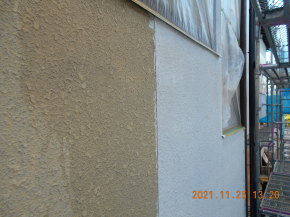 長野県安曇野市明科の外壁塗装 下塗り塗装工事 画像