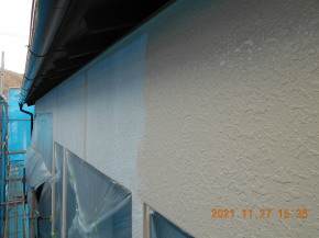 長野県安曇野市明科　外壁 中塗り塗装工事 画像