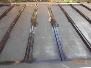 安曇野市の土蔵/トタン屋根塗装　瓦棒塗装工事画像.1