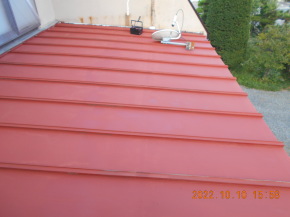 長野県安曇野市南豊科の住宅/トタン屋根塗装 錆止め塗装工事 画像