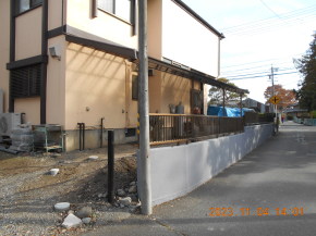 長野県松本市の住宅/パネル テラス工事 前画像