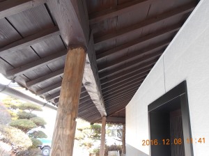 安曇野市の土蔵/1Ｆ外壁サイディング　軒天塗装４回目の塗装工事画像