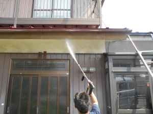 安曇野市の住宅/外壁サイディング塗装 高圧洗浄工事画像