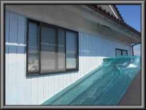 安曇野市の住宅/外壁サイディング塗装　下塗り塗装工事画像.1