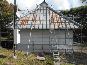 北安曇郡麻績村の住宅/屋根塗装 仮設足場設置工事画像