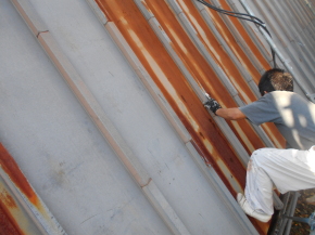 東筑摩郡麻績村の住宅/屋根塗装　ケレン工事画像.1