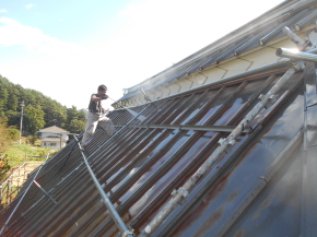 東筑摩郡麻績村の住宅/屋根塗装　高圧洗浄工事画像.1