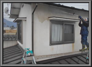 安曇野市の住宅/外壁塗装　高圧洗浄工事画像.3