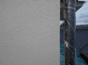 安曇野市の住宅/外壁塗装　外壁中塗り塗装工事画像.3