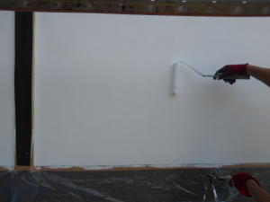 安曇野市の住宅/外壁塗装  上塗り塗装工事画像