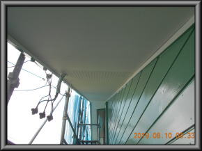 安曇野市の住宅/外壁塗装 軒天塗装工事完成画像